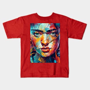 woman portrait Kids T-Shirt